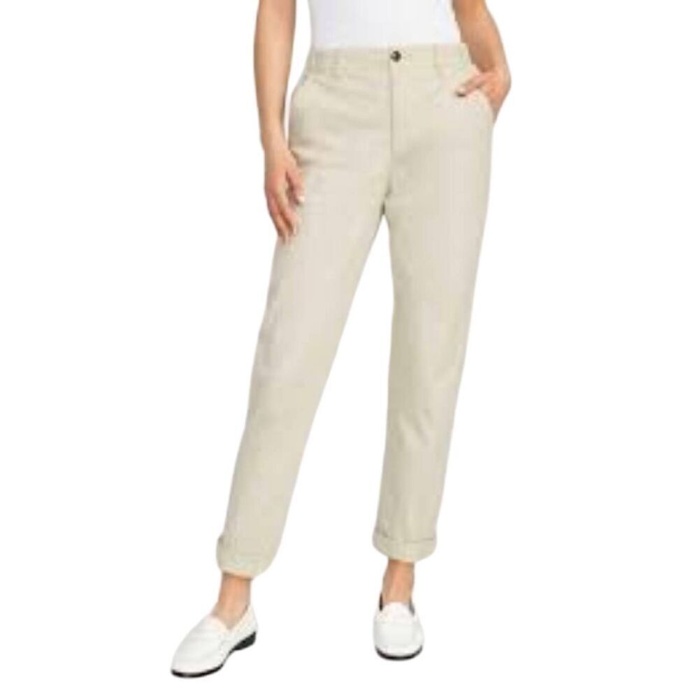 Old Navy Women's Cream Cotton/Spandex OGC High Waist Pants NEW